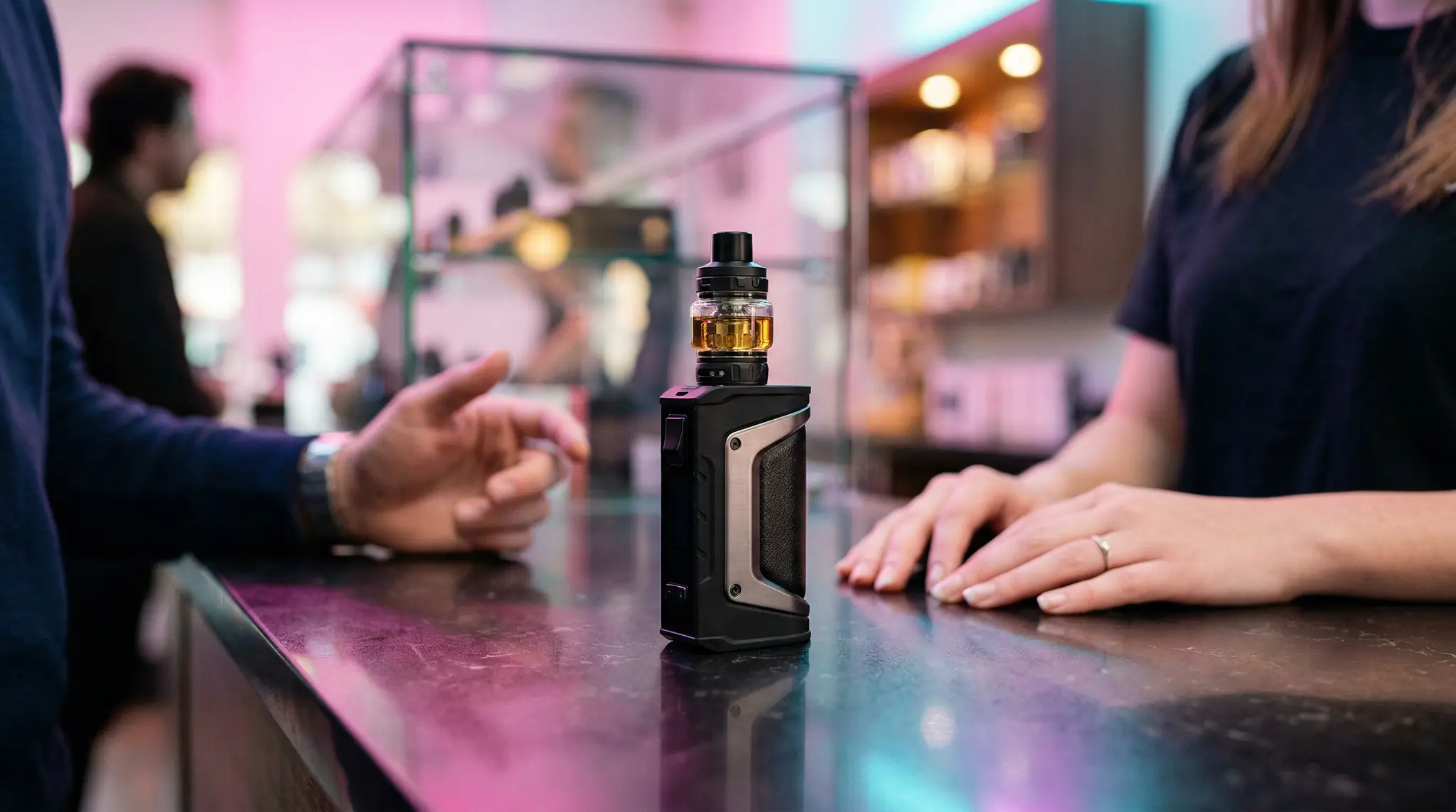 Vape steht auf dem Tresen